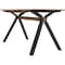 Armen Living Laredo 63" Mid-Century Modern Walnut Wood Dining Table with Black Legs LCLRDIWA - alternate 3